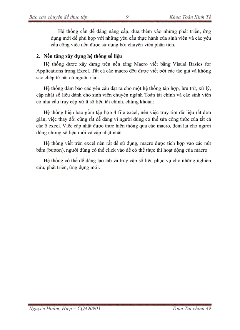image for page Xây dựng hệ thống tổng hợp, cập nhật và xử lý số liệu tài chính dành cho sinh viên Toán Tài Chính – Áp dụng với công cụ toán học để tính toán và đánh giá tính ứng dụng thực tế của mô hình định giá tài sản vốn CAPM.