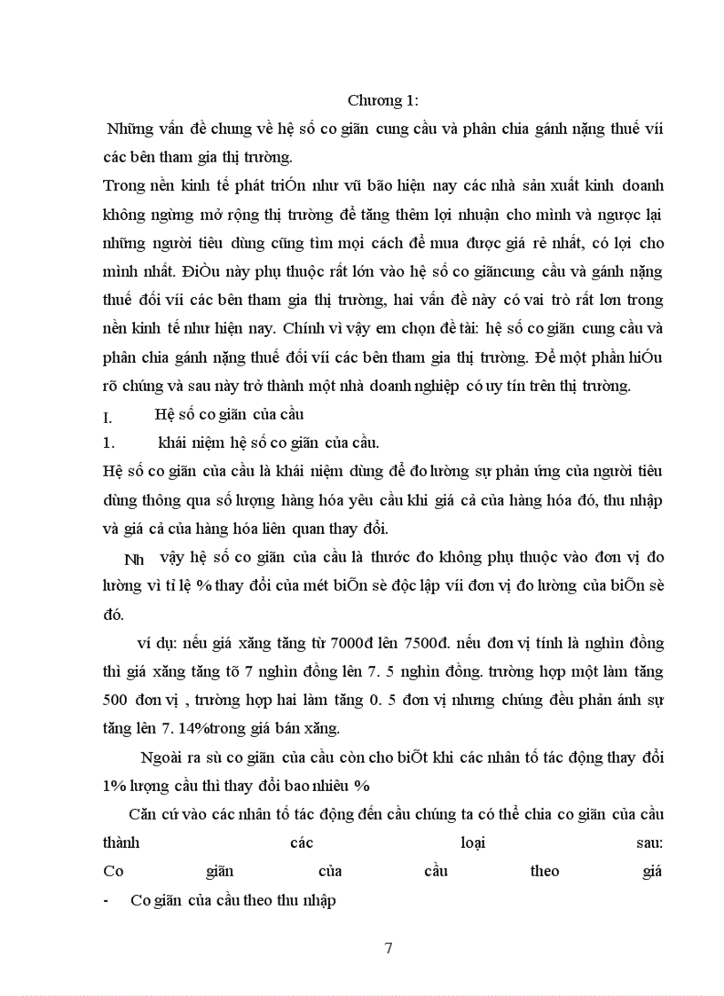 image for page Hệ số co giãn cung và phân chia gánh nặng thuế đối với các bên tham gia thị trường