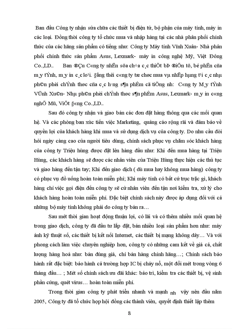 image for page Trình bày việc khởi sự (chuẩn bị), đăng ký, thành lập, tổ chức bộ máy và hoạt động của công ty TNHH giáo dục và công nghệ tin học Triệu Hùng