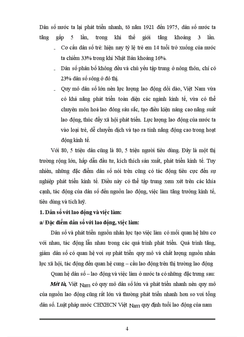 image for page Nêu và phân tích ảnh hưởng của sự phát triển dân số đến sự phát kinh tế xã hội ở việt nam