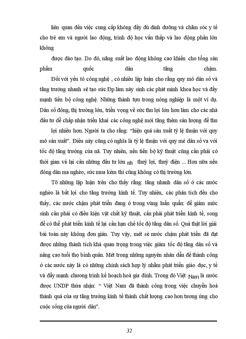 image for page Nêu và phân tích ảnh hưởng của sự phát triển dân số đến sự phát kinh tế xã hội ở việt nam