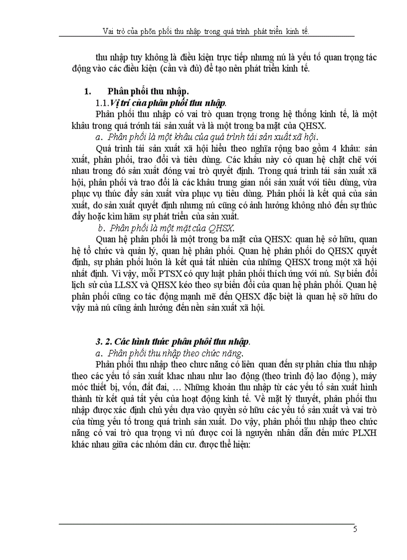 image for page Vai trò của phân phối thu nhập trong quá trình phát triển kinh tế.