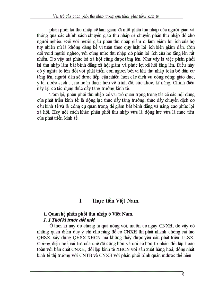image for page Vai trò của phân phối thu nhập trong quá trình phát triển kinh tế.