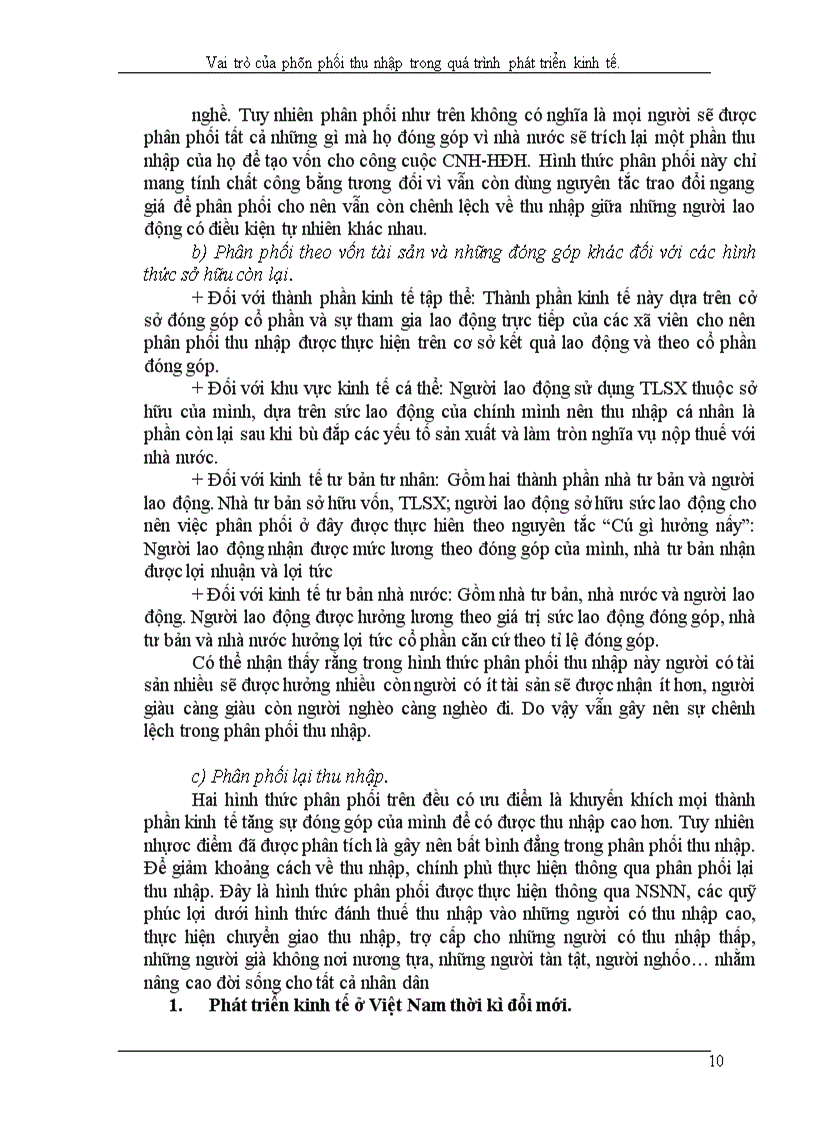 image for page Vai trò của phân phối thu nhập trong quá trình phát triển kinh tế.