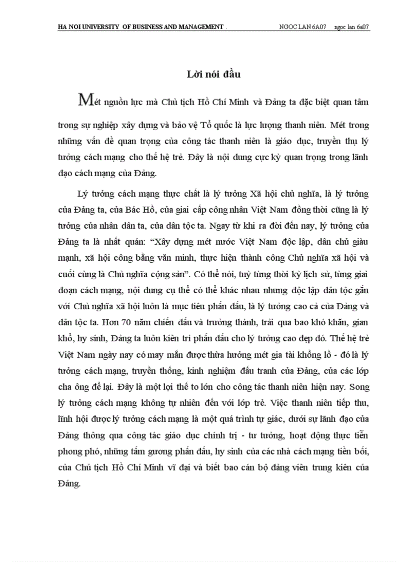 image for page Công tác giáo dục lý tưởng cách mạng cho thanh niên