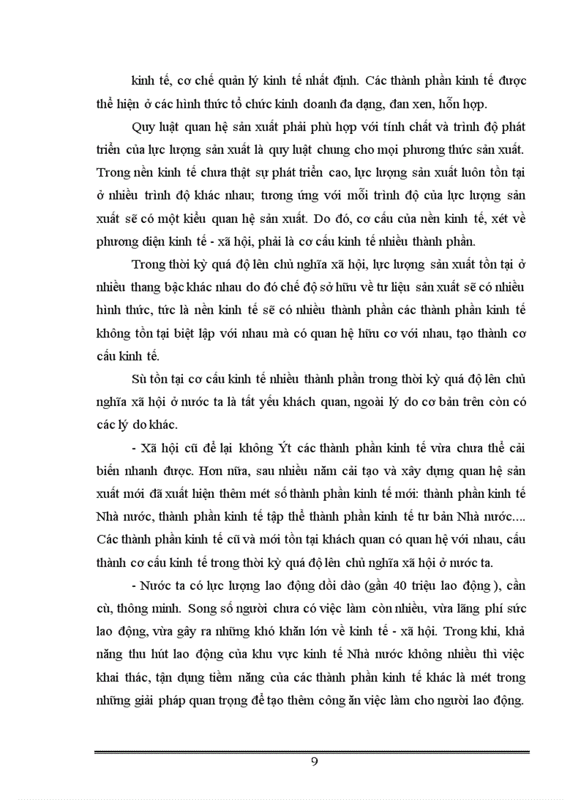 image for page Quy luật quan hệ sản xuất phù hợp với trình độ phát triển lực lượng sản xuất với việc phân tích tính tất yếu phát triển nền kinh tế nhiều thành phần ở Việt Nam trong thời kỳ quá độ