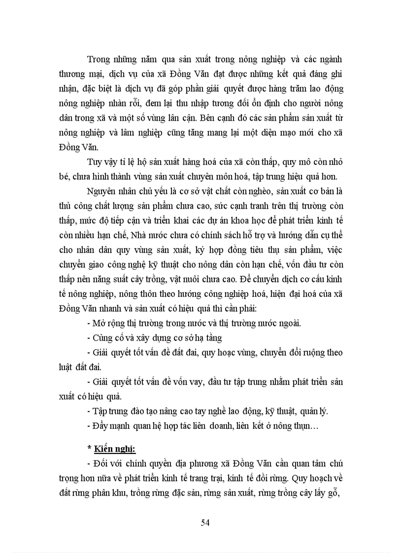 image for page Giải pháp chuyển dịch cơ cấu nông nghiệp theo hướng công nghiệp hoá của xã Đồng Văn