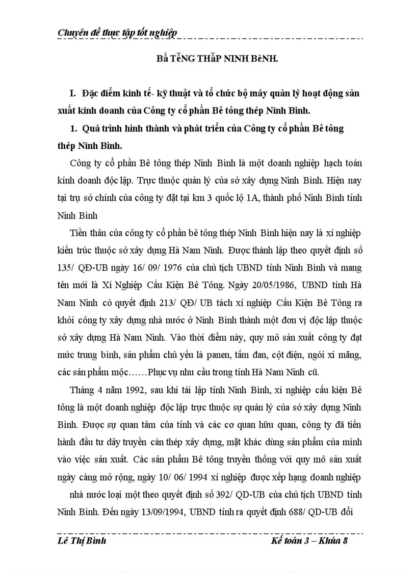 image for page Hoàn thiện kế toán chi phí sản xuất và tính giá thành sản phẩm tại Công ty cổ phần Bê tông thép Ninh Bình