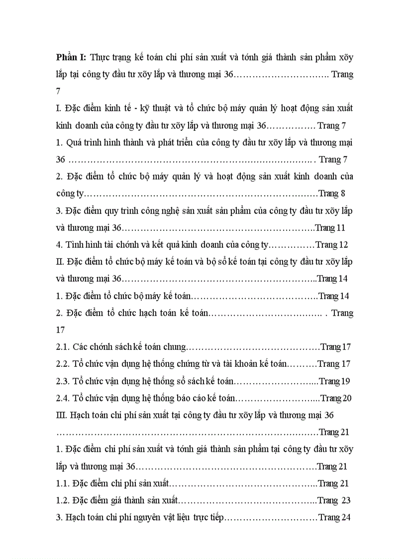 image for page Kế toán chi phí sản xuất và tính giá thành sản phẩm xây lắp tại công ty đầu tư xây lắp và thương mại 36