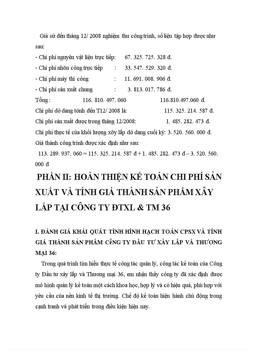 image for page Kế toán chi phí sản xuất và tính giá thành sản phẩm xây lắp tại công ty đầu tư xây lắp và thương mại 36