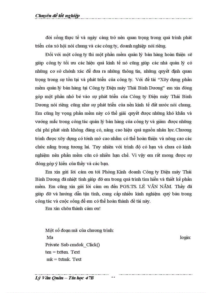 image for page Xây dựng phần mềm quản lý bán hàng tại công ty TNHH Điện Máy Thái Bình Dương