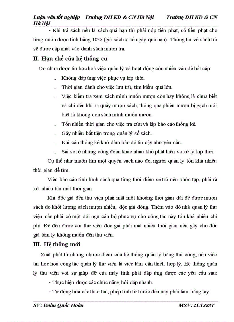 image for page Tầm quan trọng của việc phân tích và thiết kế hệ thống để từ đó phát triển và xây dựng phần mềm quản lý thư viện