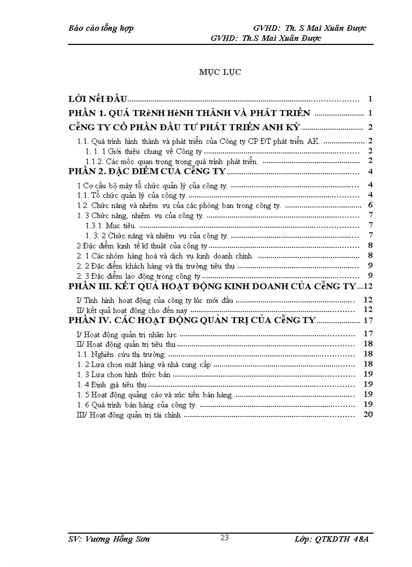 image for page Báo cáo thực tập tổng hợp tại công ty cổ phần đầu tư phát triển Anh Kỳ.