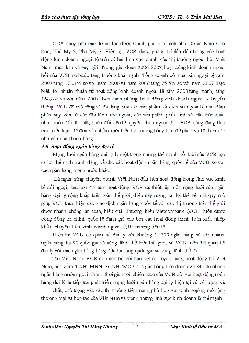 image for page Báo cáo thực tập tổng hợp tại ngân hàng thương mại cổ phần Ngoại thương Việt Nam
