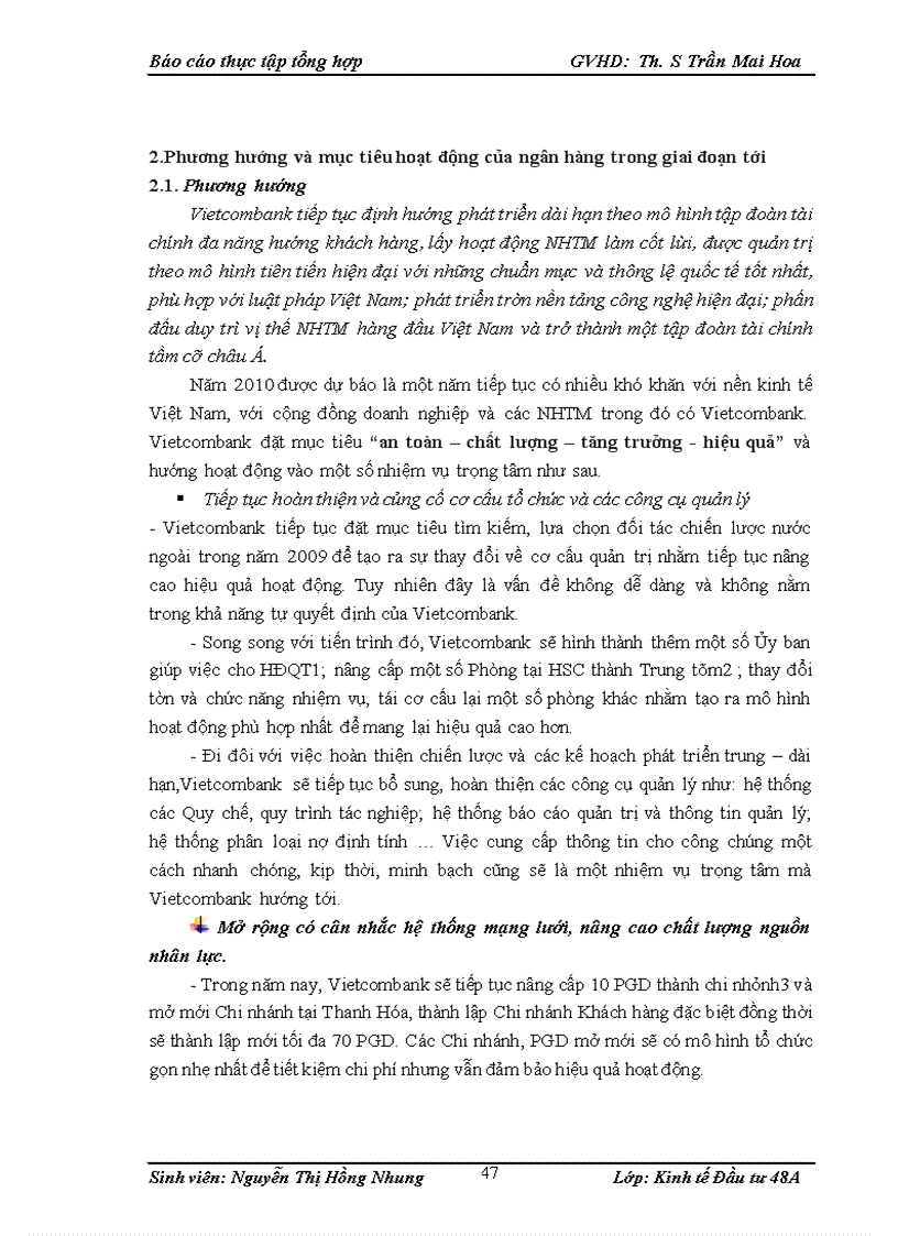 image for page Báo cáo thực tập tổng hợp tại ngân hàng thương mại cổ phần Ngoại thương Việt Nam