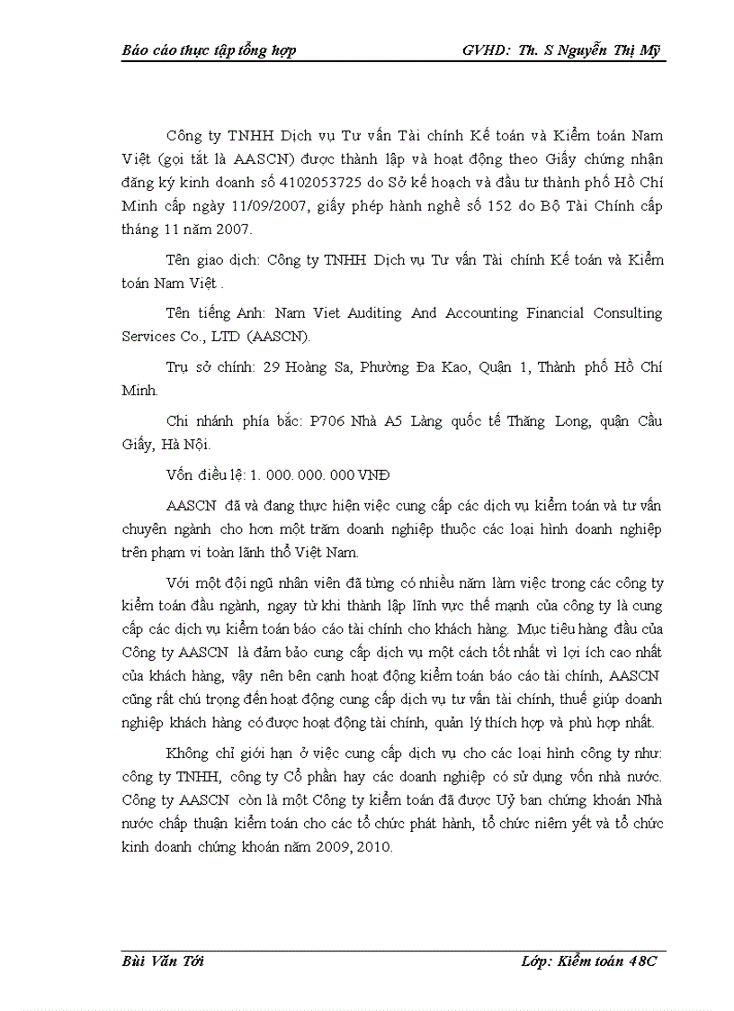 image for page Báo cáo thực tập tổng hợp tại Công ty TNHH Dịch vụ Tư vấn Tài chính Kế toán và Kiểm toán Nam Việt (AASCN) – Chi nhánh Hà Nội
