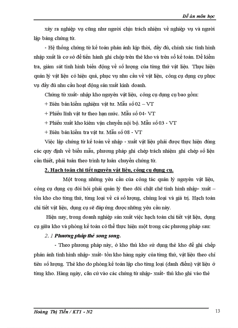 image for page Hạch toán nguyên vật liệu, công cụ dụng cụ trong doanh nghiệp sản xuất