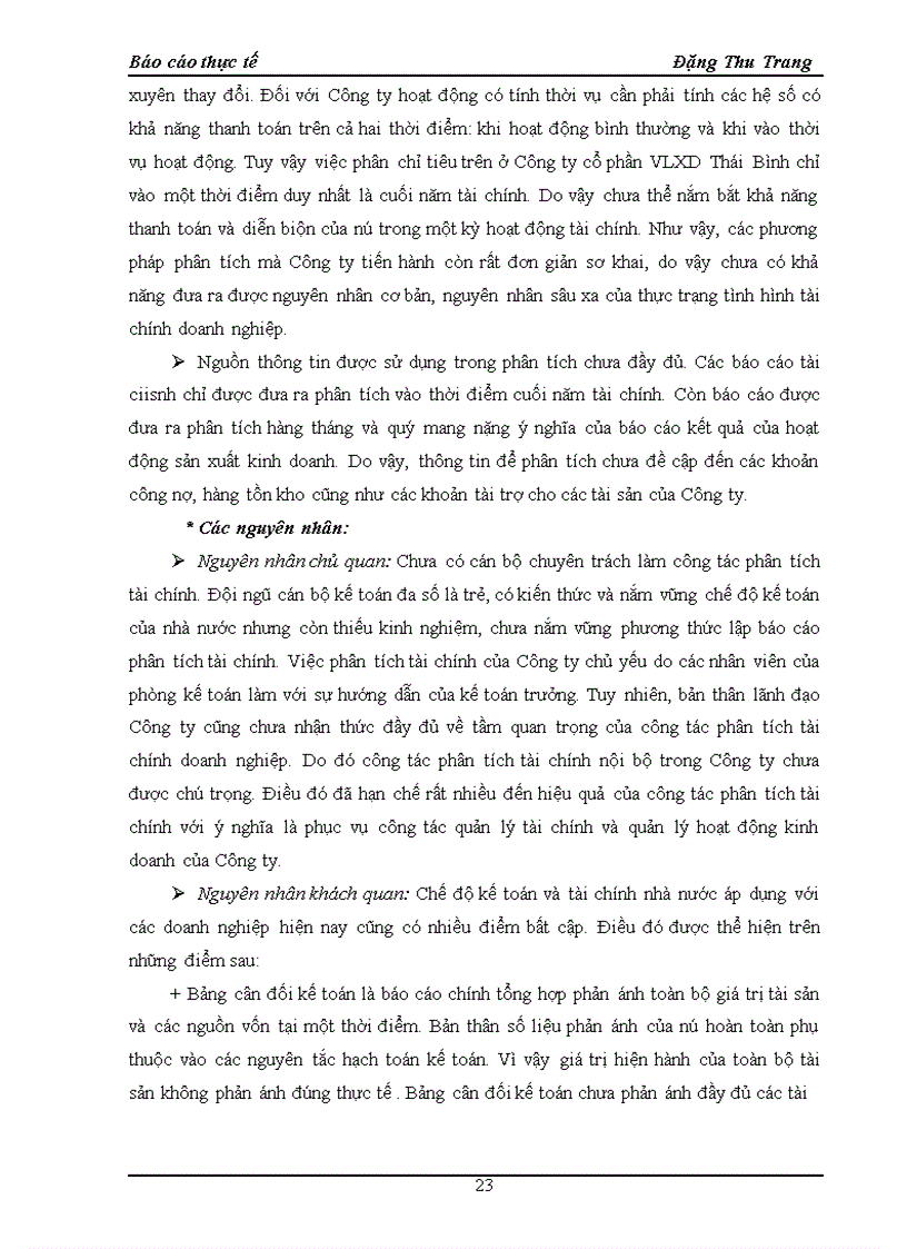 image for page Báo cáo thực tập tại Công ty cổ phần Vật liệu xây dựng (VLXD) Thái Bình