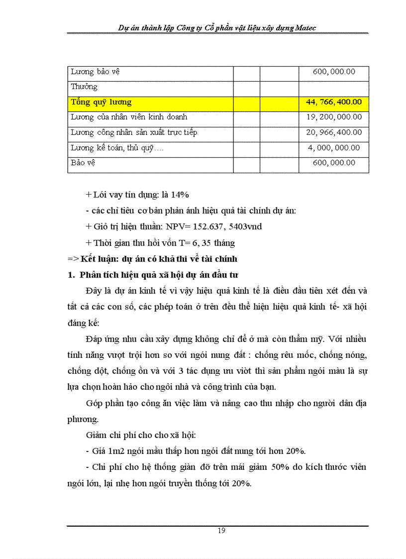 image for page Dự án thành lập công ty Cổ phần vật liệu xây dựng Matec