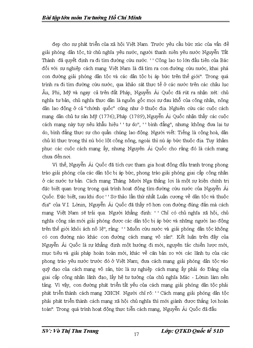 image for page Phân tích mối quan hệ biện chứng giữa vấn đề dân tộc và vấn đề giai cấp trong tư tưởng Hồ Chí Minh.