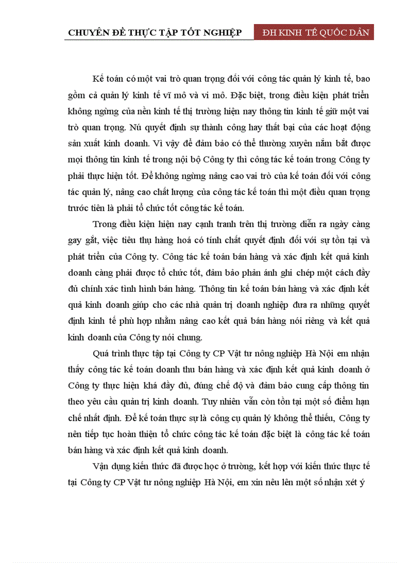 image for page Hoàn thiện công tác kế toán bán hàng và xác định kết quả bán hàng tại công ty Cổ phần Vật tư nông nghiệp Hà Nội