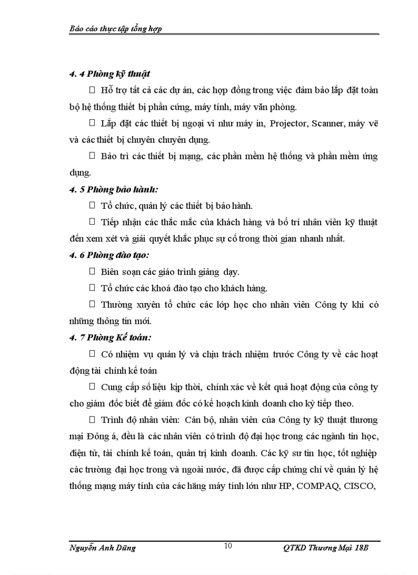 image for page Báo cáo thực tập tổng hợp tại Công ty TNHH Kỹ thuật Thương mại ĐÔNG Á tại Hà Nội