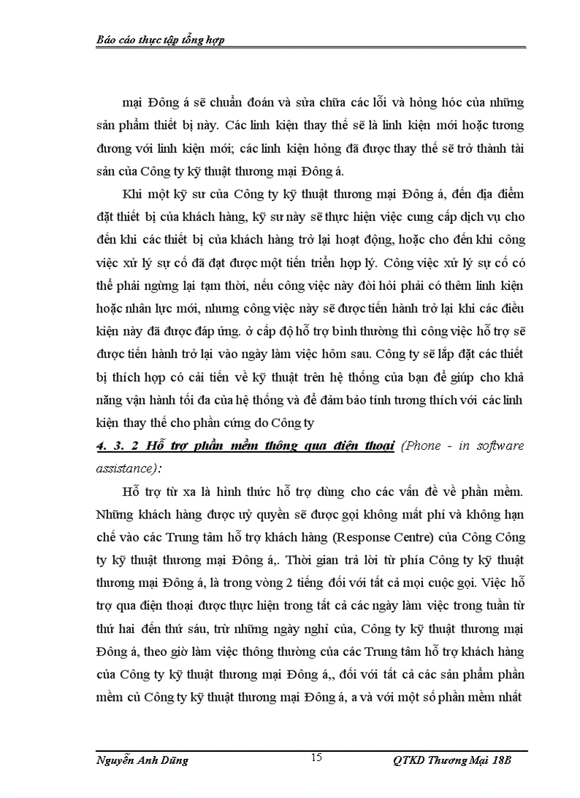 image for page Báo cáo thực tập tổng hợp tại Công ty TNHH Kỹ thuật Thương mại ĐÔNG Á tại Hà Nội