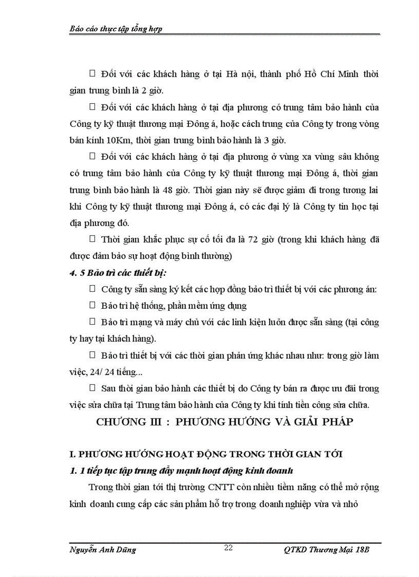 image for page Báo cáo thực tập tổng hợp tại Công ty TNHH Kỹ thuật Thương mại ĐÔNG Á tại Hà Nội