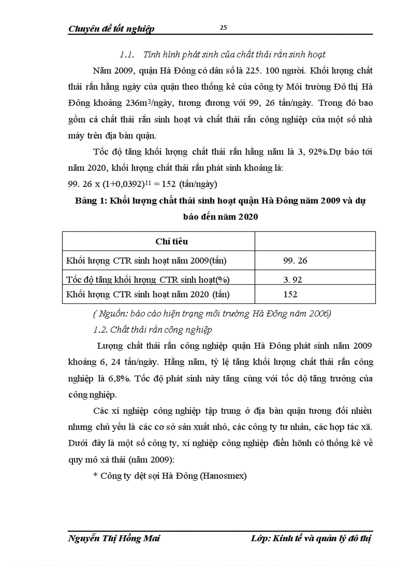 image for page Đánh giá công tác quản lý chất thải rắn quận Hà Đông – TP. Hà Nội