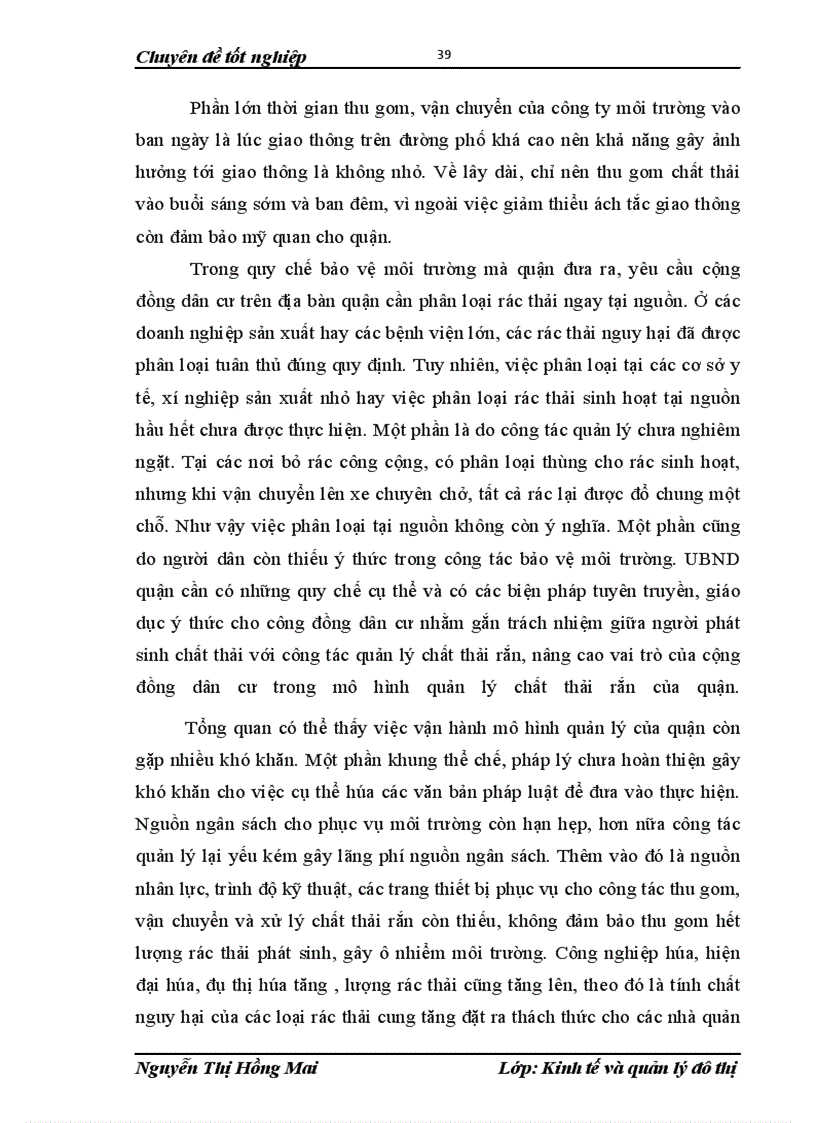 image for page Đánh giá công tác quản lý chất thải rắn quận Hà Đông – TP. Hà Nội