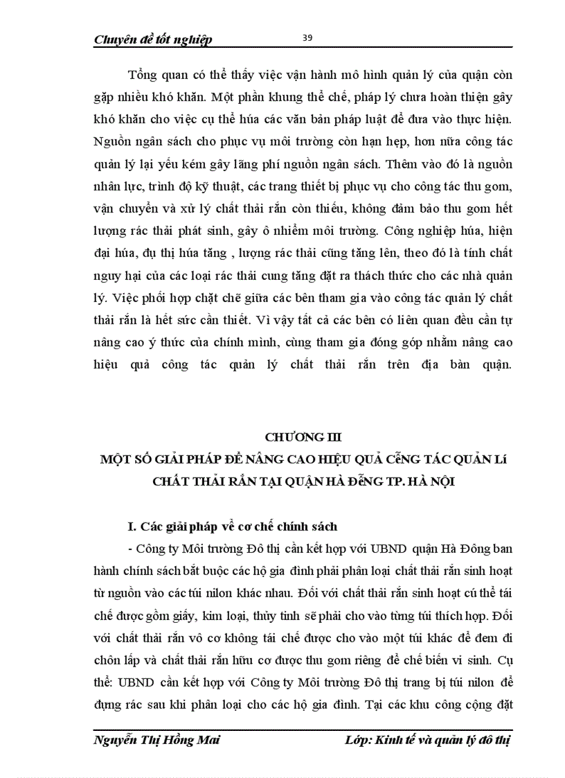 image for page Đánh giá công tác quản lý chất thải rắn quận Hà Đông – TP. Hà Nội