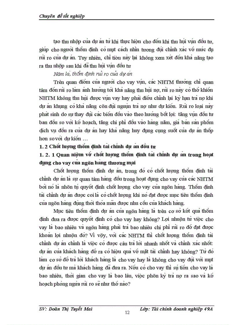 image for page Nâng cao chất lượng thẩm định tài chính dự án tại Chi nhánh Ngân hàng Nông nghiệp và Phát triển Nông thôn Đống Đa