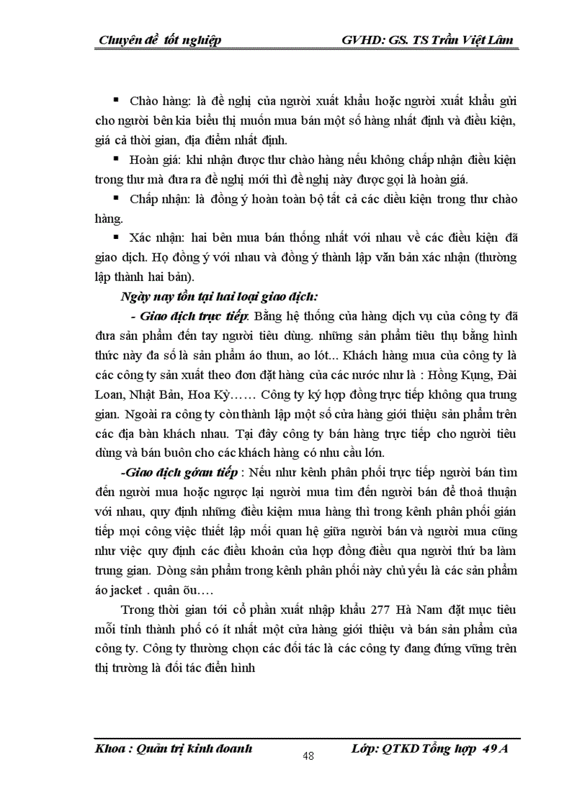 image for page Đẩy mạnh hoạt động xuất khẩu hàng may mặc tại Công ty cổ phần xuất nhập khẩu 277 Hà Nam