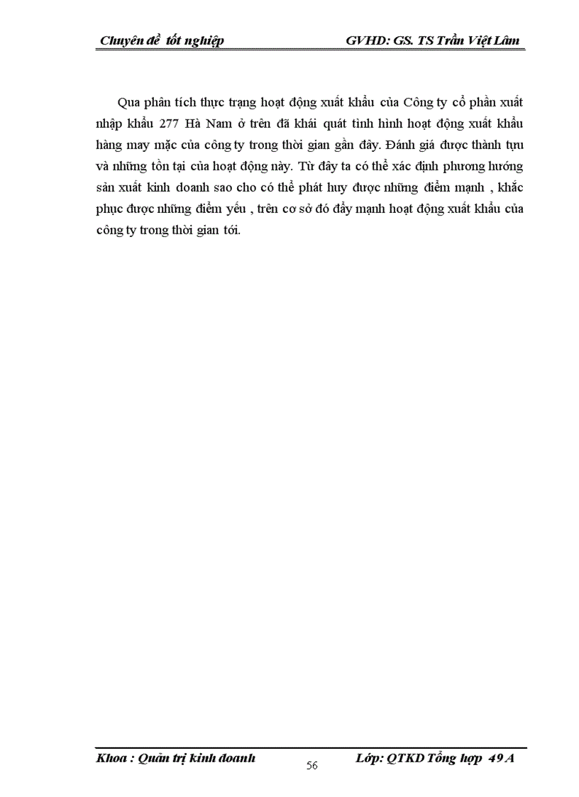 image for page Đẩy mạnh hoạt động xuất khẩu hàng may mặc tại Công ty cổ phần xuất nhập khẩu 277 Hà Nam