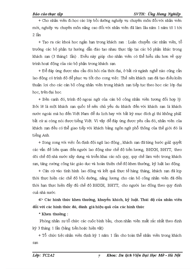 image for page Báo cáo thực tập tại khách sạn Maison D’Hanoi Hanova