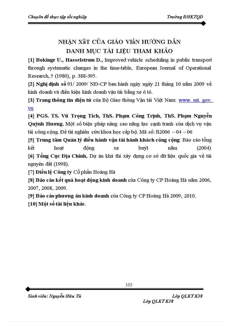 image for page Nâng cao công tác quản lý chất lượng và dịch vụ vận chuyển hành khách của công ty cổ phần Hoàng Hà tại Thành phố Thái Bình