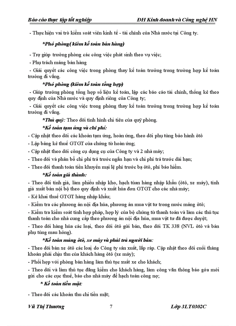 image for page Báo cáo thực tập tại công ty cổ phần ô tô TMT