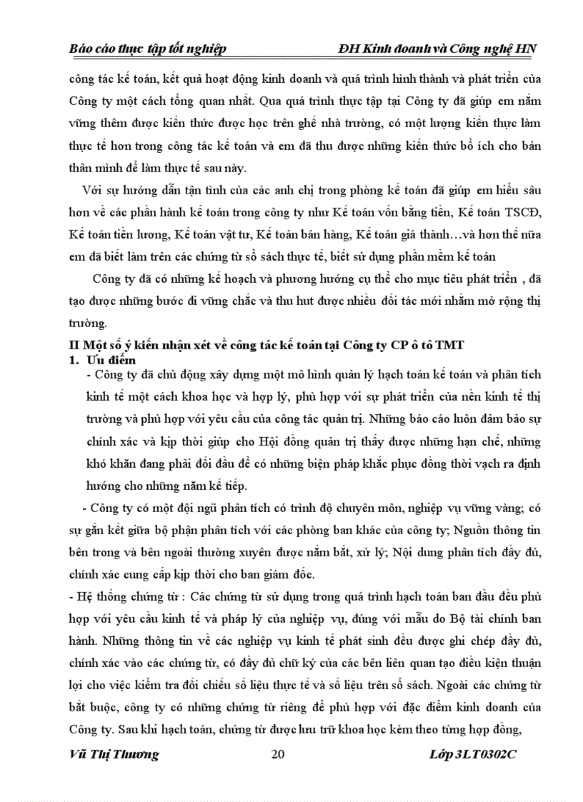 image for page Báo cáo thực tập tại công ty cổ phần ô tô TMT