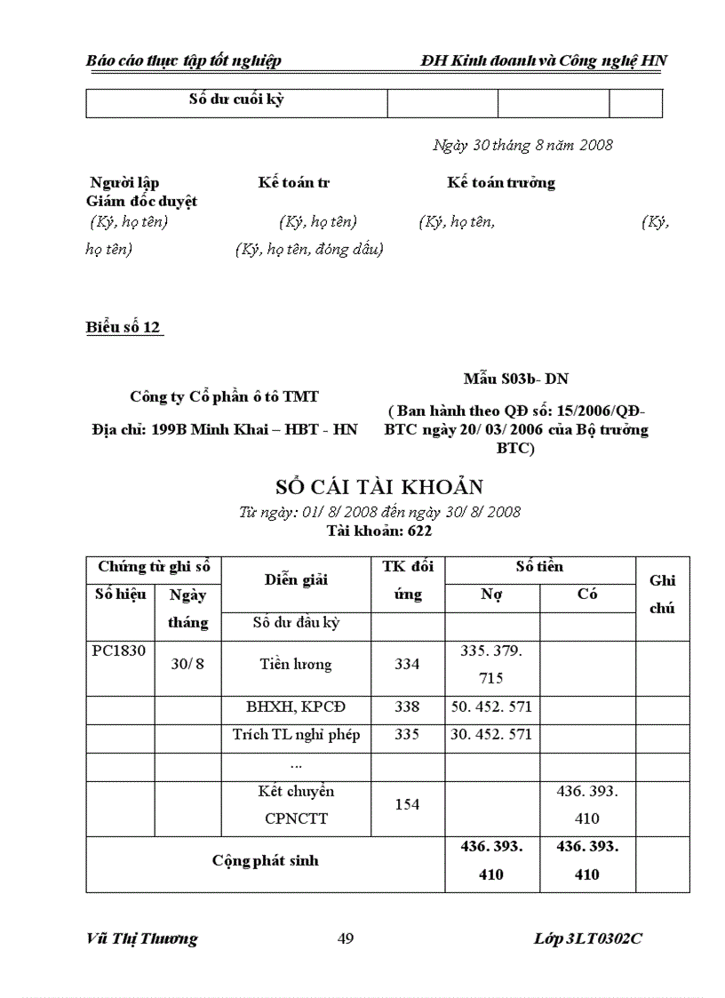 image for page Báo cáo thực tập tại công ty cổ phần ô tô TMT