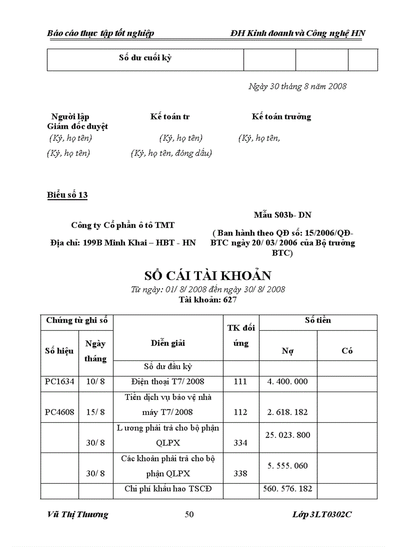 image for page Báo cáo thực tập tại công ty cổ phần ô tô TMT