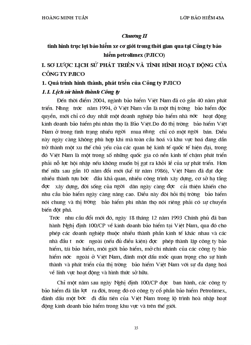 image for page Một số biện pháp chống trục lợi bảo hiểm trong lĩnh vực bảo hiểm vật chất xe cơ giới hiện nay ở công ty bảo hiểm PJICO