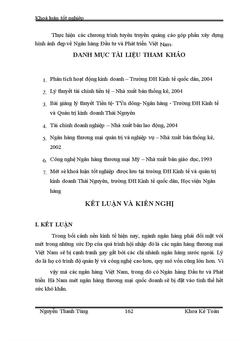 image for page Một số giải pháp nhằm tăng thu nhập, giảm chi phí và nâng cao hiệu quả kinh doanh tại Ngân hàng Đầu tư và Phát triển Hà Nam
