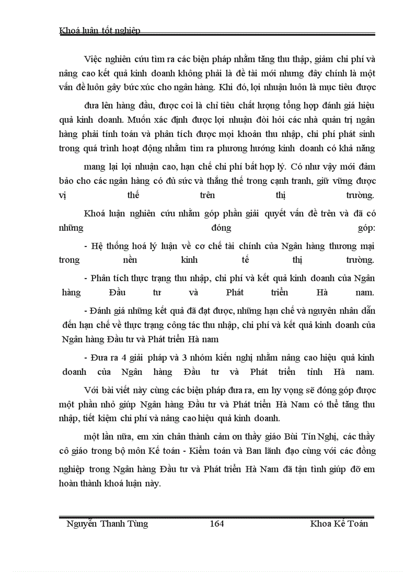 image for page Một số giải pháp nhằm tăng thu nhập, giảm chi phí và nâng cao hiệu quả kinh doanh tại Ngân hàng Đầu tư và Phát triển Hà Nam