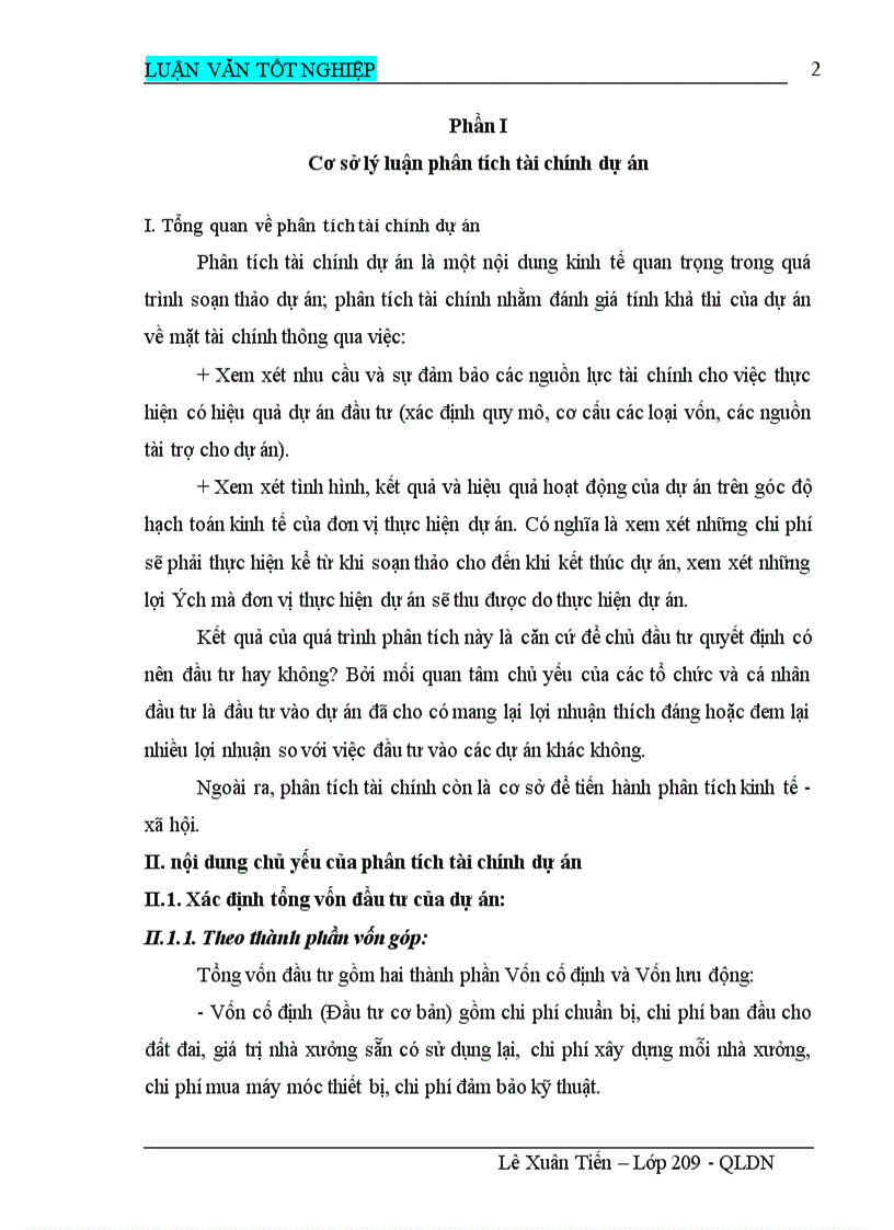 image for page Phân tích tài chính dự án đầu tư xây dựng xưởng sản xuất giấy vệ sinh& Đồ dùng cho trẻ em