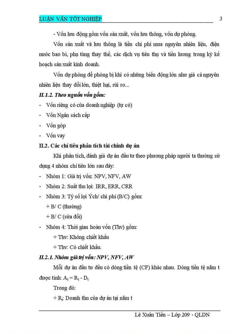 image for page Phân tích tài chính dự án đầu tư xây dựng xưởng sản xuất giấy vệ sinh& Đồ dùng cho trẻ em