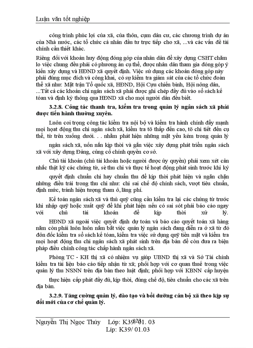 image for page Một số giải pháp nhằm tăng cường công tác quản lý ngân sách xã trên địa bàn thị xã Hà Đông, tỉnh Hà Tây .
