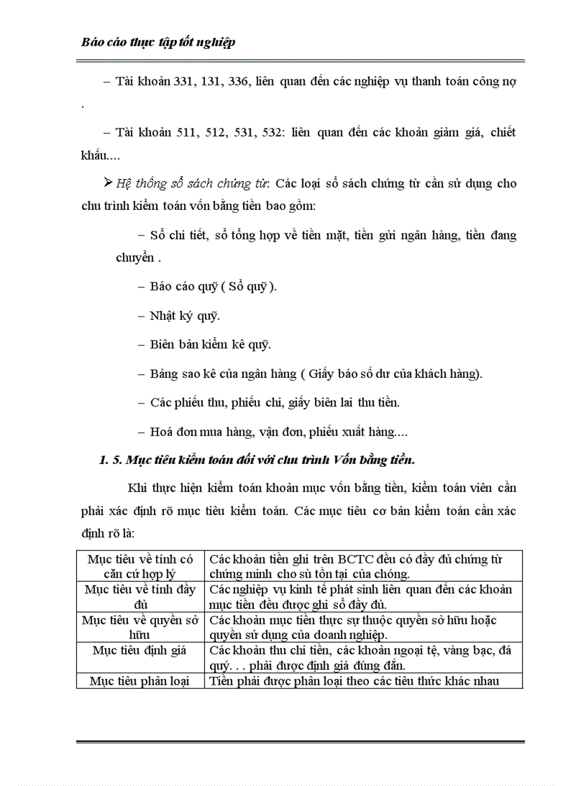 image for page Trình tự kiểm toán Vốn bằng tiền trong kiểm toán BCTC thực hiện tại công ty kiểm toán VAE