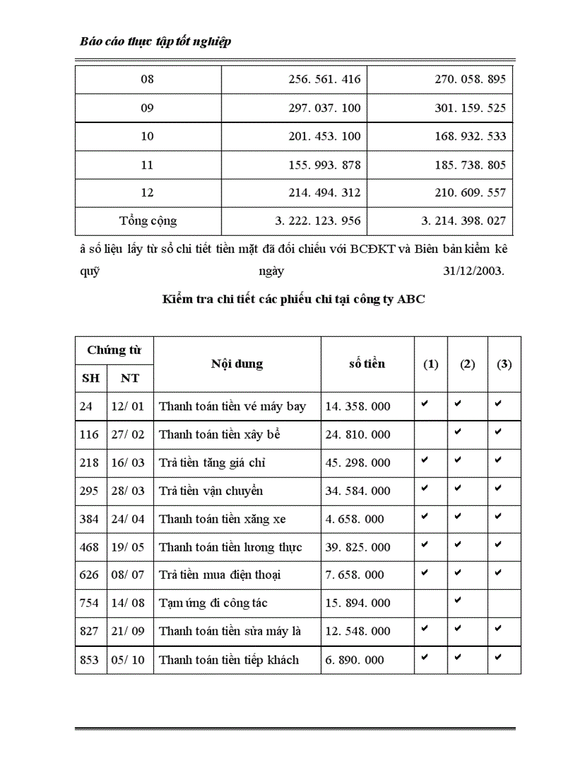 image for page Trình tự kiểm toán Vốn bằng tiền trong kiểm toán BCTC thực hiện tại công ty kiểm toán VAE