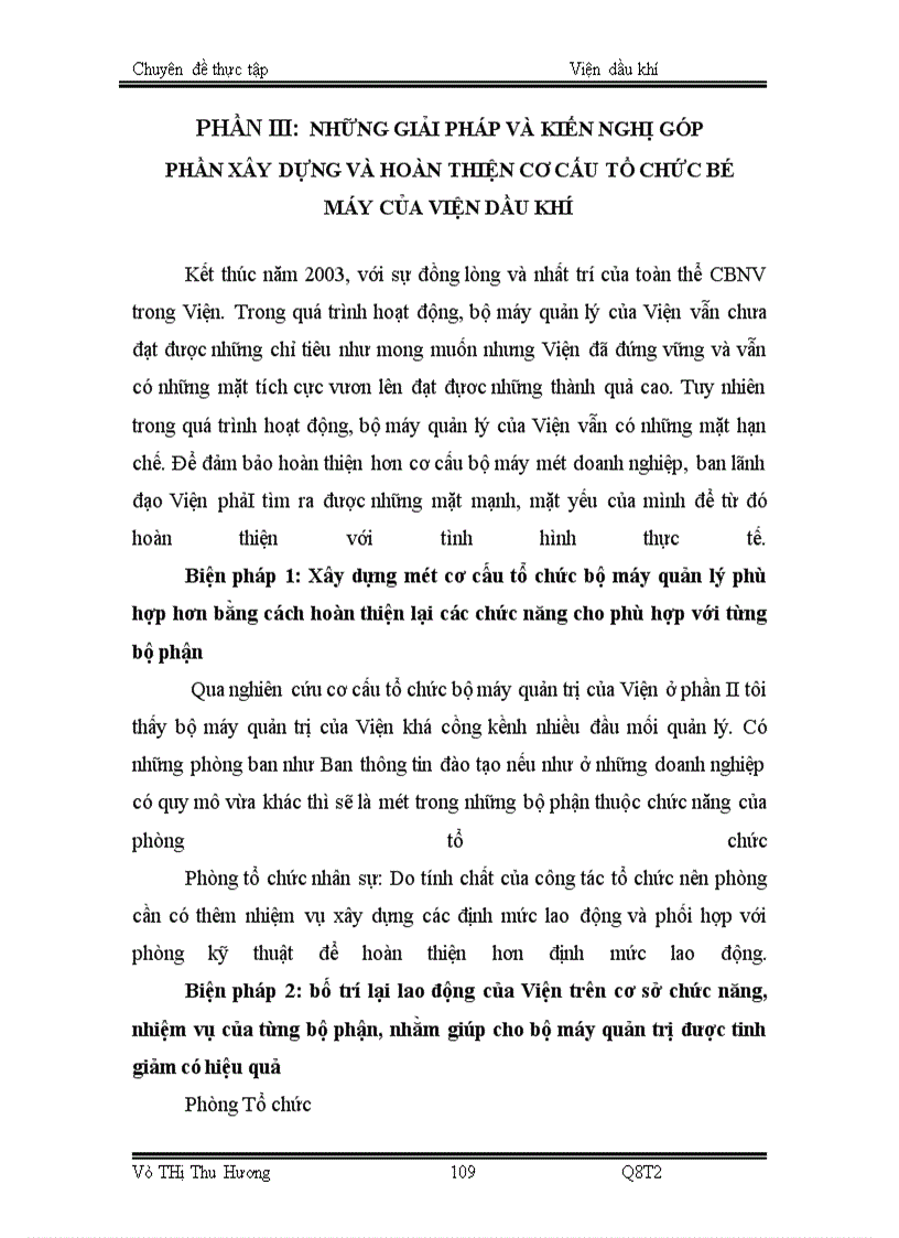 image for page Thực trạng cơ cấu bộ máy quản lý trong viện dầu khí