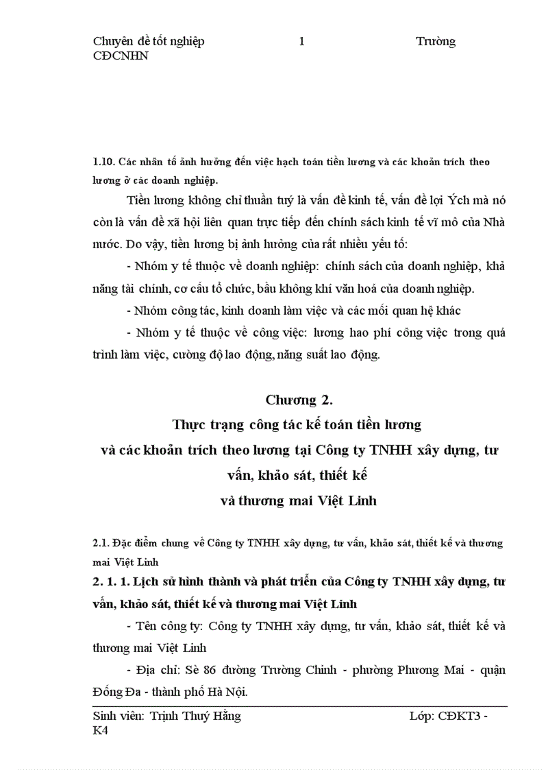 image for page Kế toán tiền lương và các khoản trích theo lương tại Công ty TNHH xây dựng, tư vấn, khảo sát, thiết kế và Thương mại Việt Linh